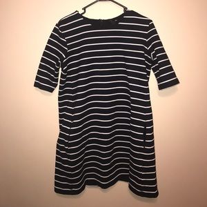 H&M navy striped dress